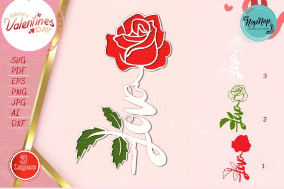 3D Love and Rose: A Premium Display Typeface