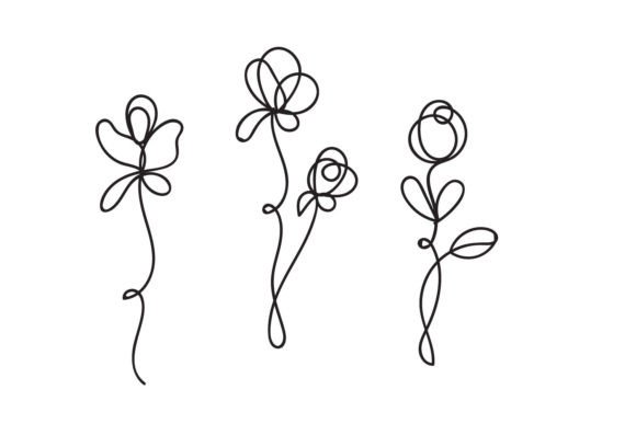 Abstract Floral Flower Design: A Creative Font for Modern Branding