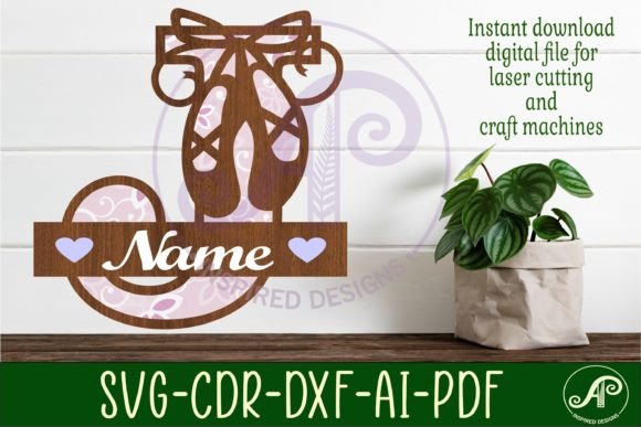 Ballet Shoe Capital Monogram Letter J