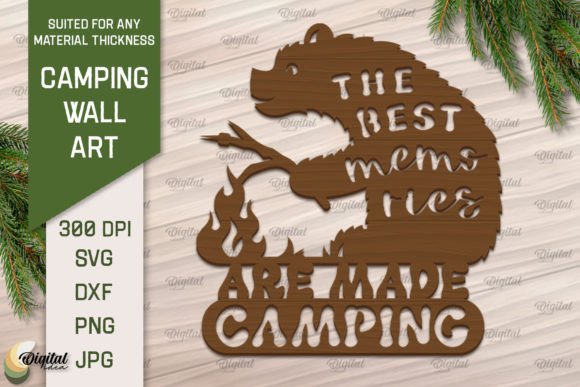 Camping Wall Art Laser Papercut: Digital Designs for Creative Projects