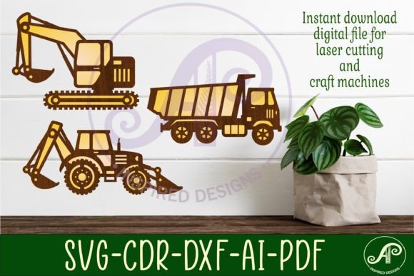 Construction Vehicles Two Layer Laser 2: Dynamic Design Files