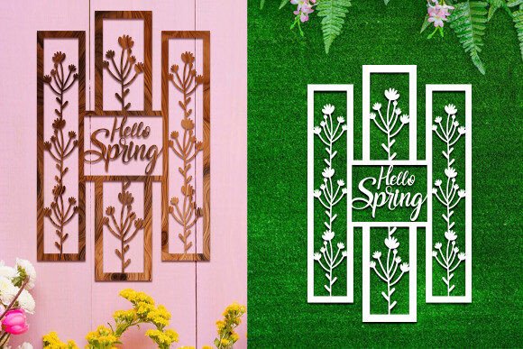 Create H1 From Laser Cut Hello Spring Wall Art Panel