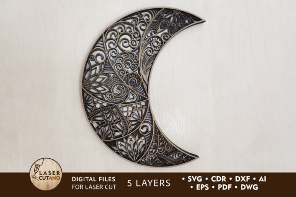 Cut Files - The Moon: A Stunning Multilayer Design