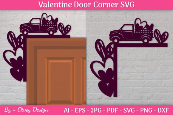 Door Corner Valentine's: Elegant Craft Cutting Designs