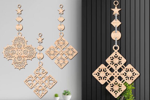 Elegant Wooden Hanging Wall Art Laser Cut Svg
