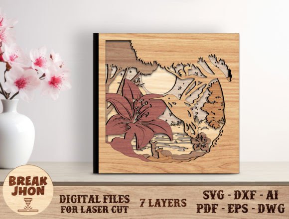 Hummingbird 3D Laser Cut File-Break Jhon: A Stunning Digital Download