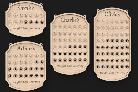 Laser Cut Weight Loss Chart Svg Files