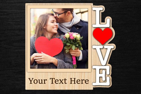 Mini Photo Frame Laser Cut: Elegant Design Asset