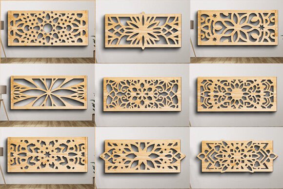 Stunning Laser Cut Mandala Wall Panel Set for Your Projects