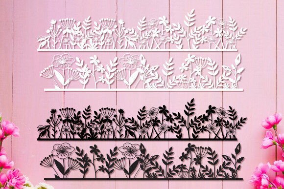 Wildflowers Laser Cut Wall Art SVG for Elegant Design