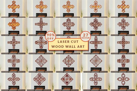 Wooden Wall Art Laser Cut Svg Bundle for Designers